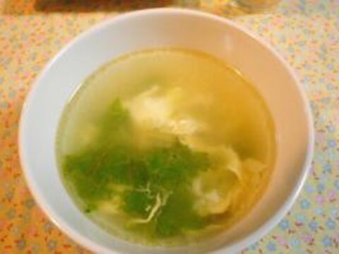 セロリと卵の中華スープ